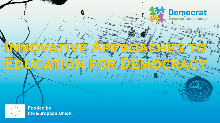 A detailed map with a compass, symbolizing the direction of social innovation and Project DEMOCRAT's commitment to Education for Democracy